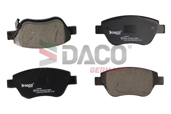 323645 Daco Передні гальмівні колодки